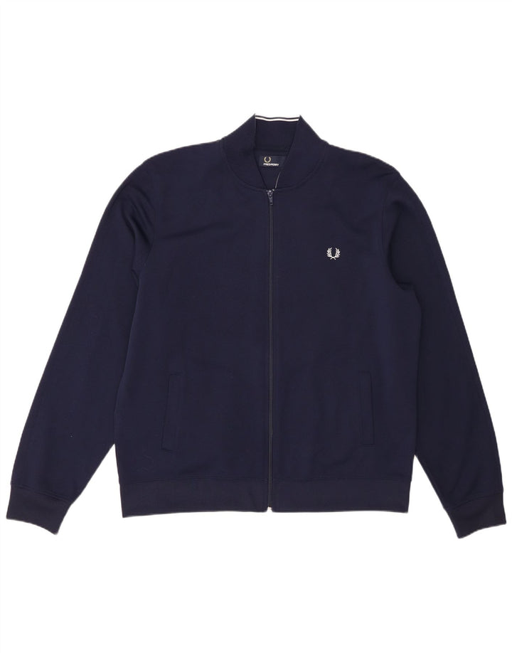 Fred Perry Veste de survêtement pour homme Taille L Bleu marine Polyester
