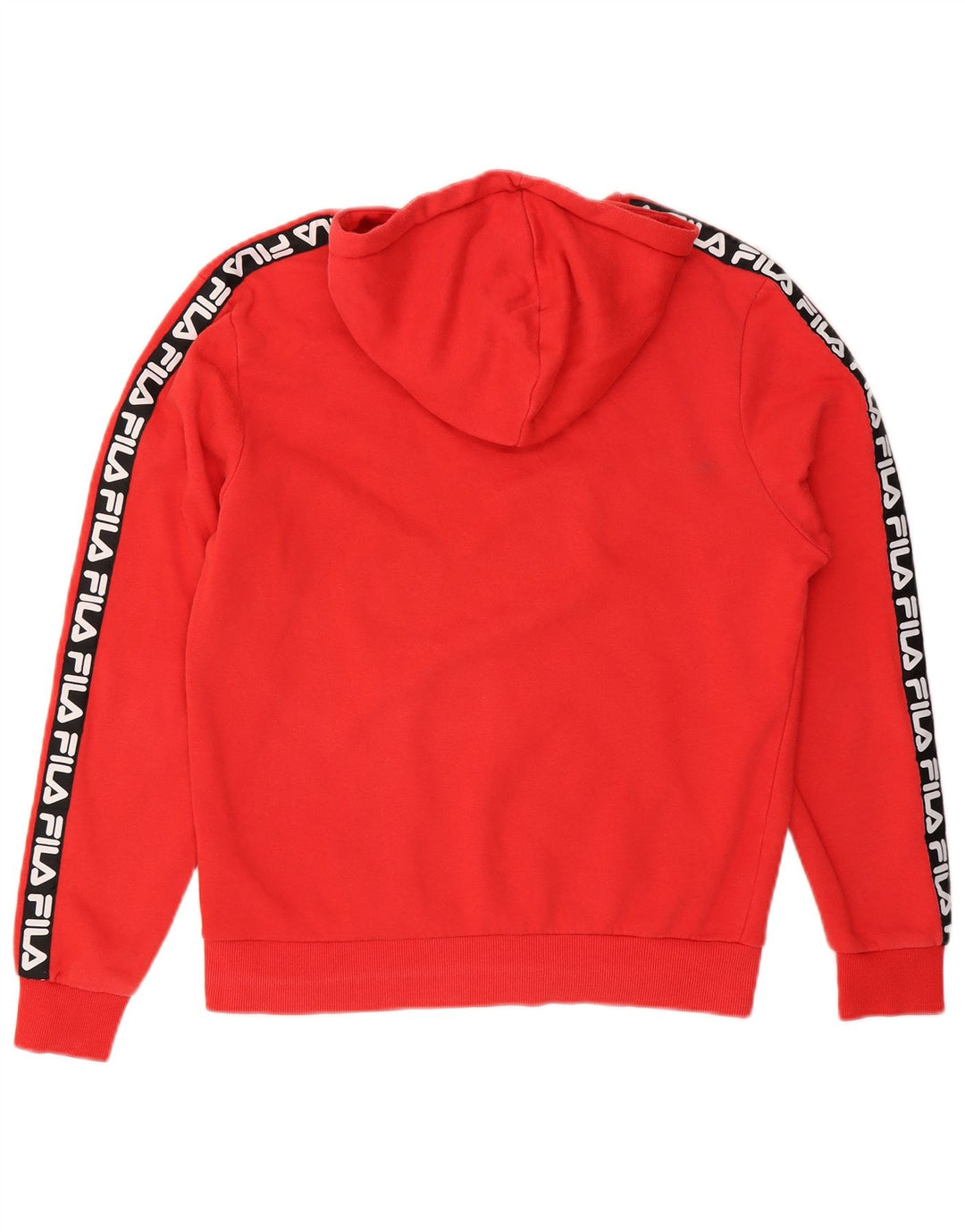 FILA Pull à capuche graphique pour homme en coton color block Rouge Taille S