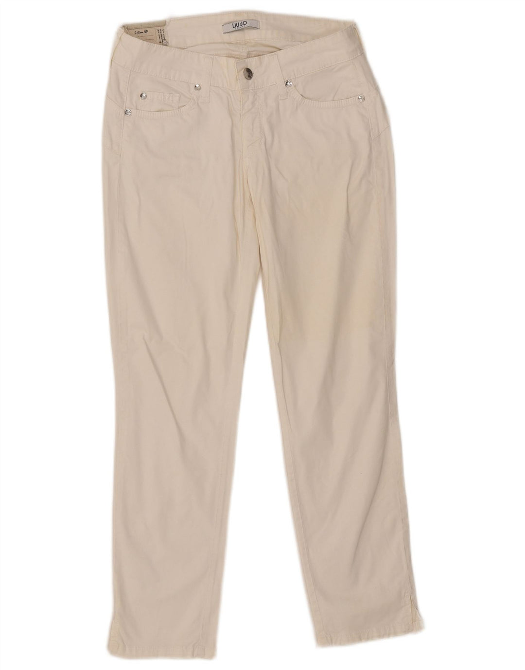 Liu Jo Jean Slim Femme W28 L26 Coton Blanc