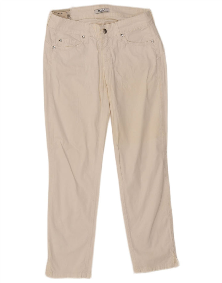 Liu Jo Jean Slim Femme W28 L26 Coton Blanc