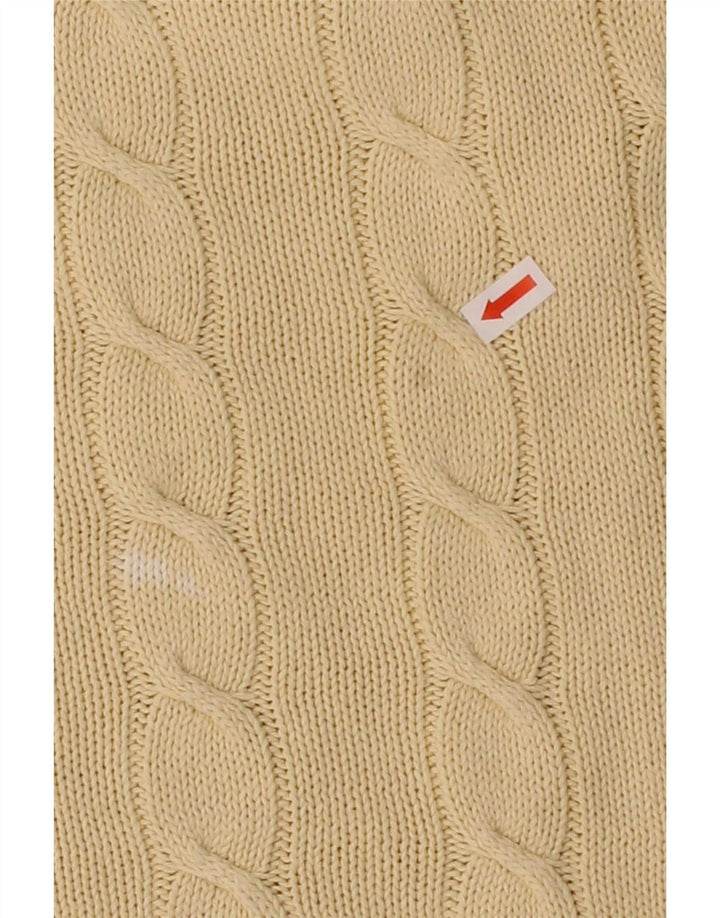KAPPA Mens V-Neck Jumper Sweater Medium Beige Cotton Vintage Kappa and Second-Hand Kappa from Messina Hembry 