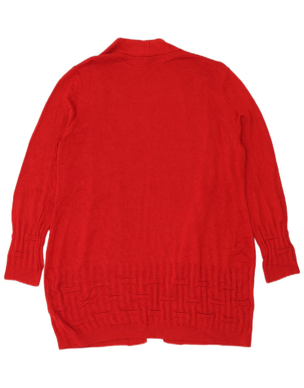 Marks & Spencer Pull cardigan ouvert long pour femme UK 18 XL Acrylique rouge