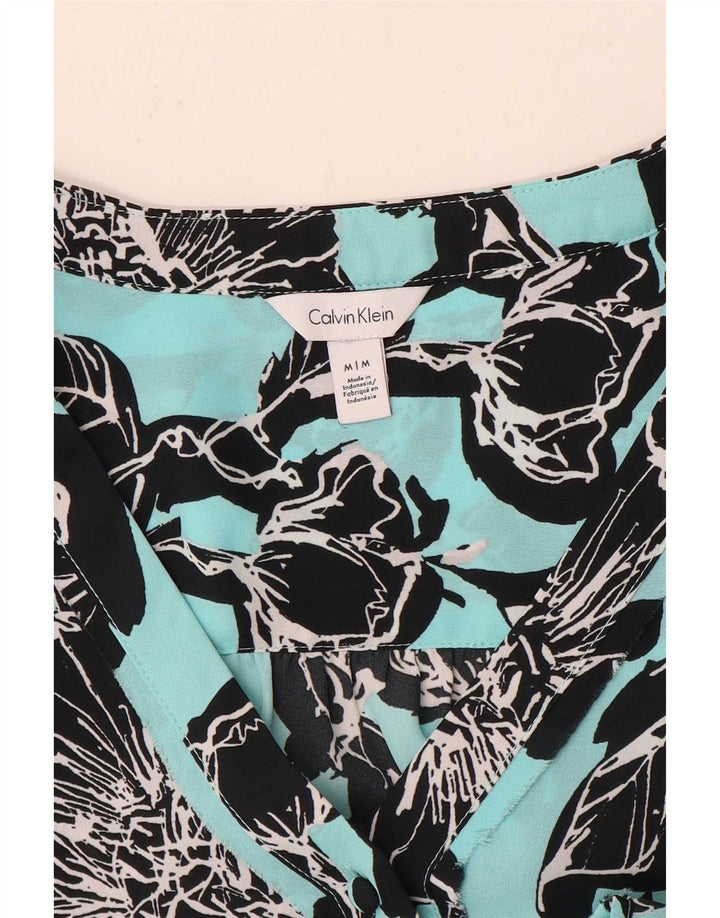 Calvin Klein Chemisier pour femme UK 44 Bleu moyen floral