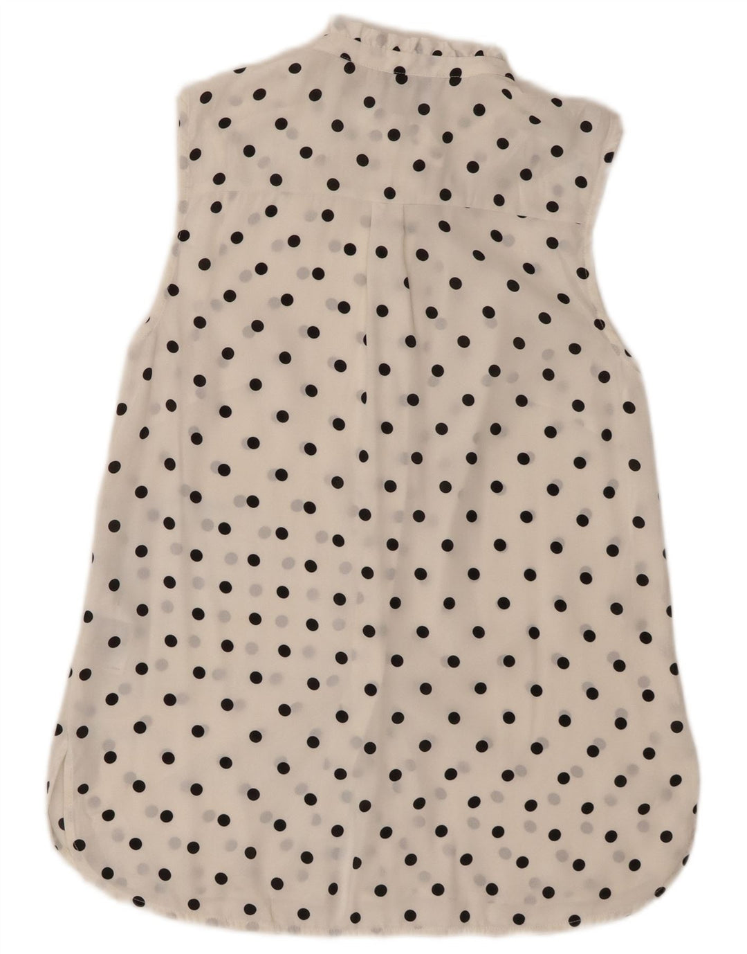 Oasis Chemisier sans manches pour femme UK 8 Petit pois blanc en polyester