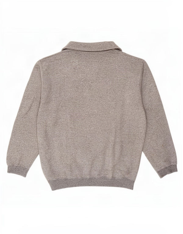 Champion Sweat-shirt à col zippé pour homme XL Gris Coton