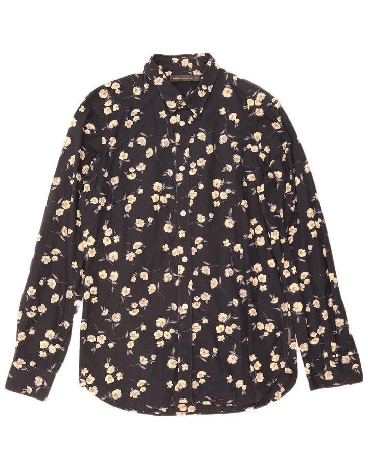 French Connection Chemise Homme Bleu Marine Moyen Floral Coton