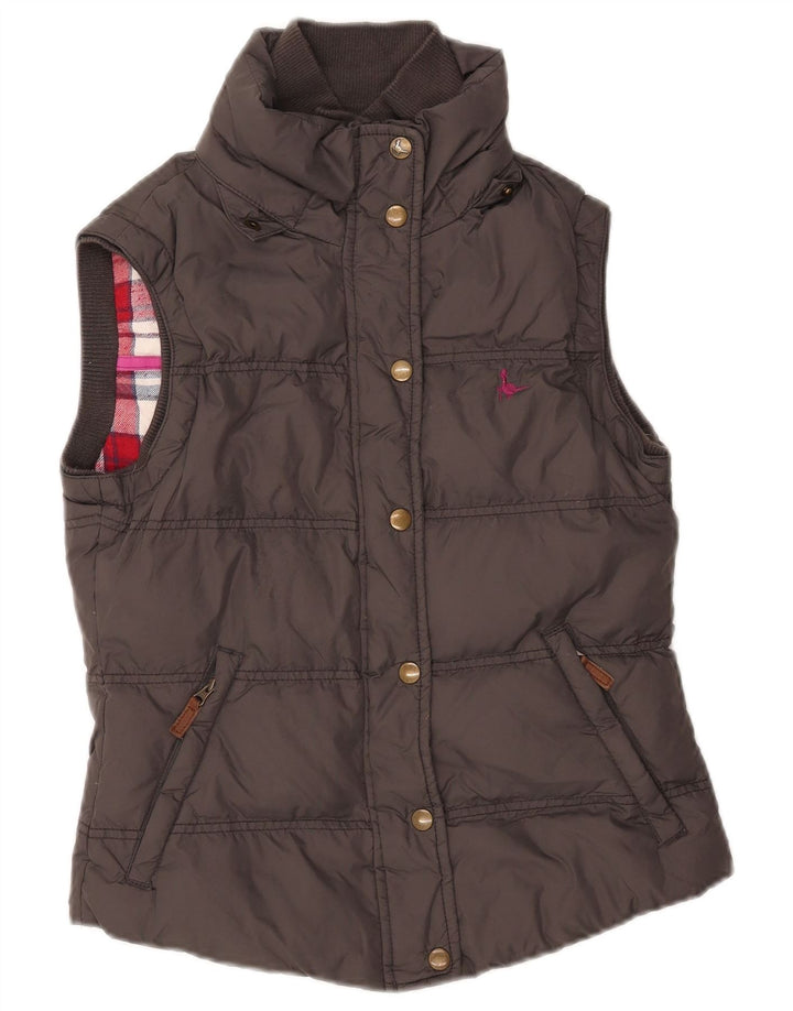 JACK WILLS Gilet rembourré pour femme UK 8 Small Gris Nylon
