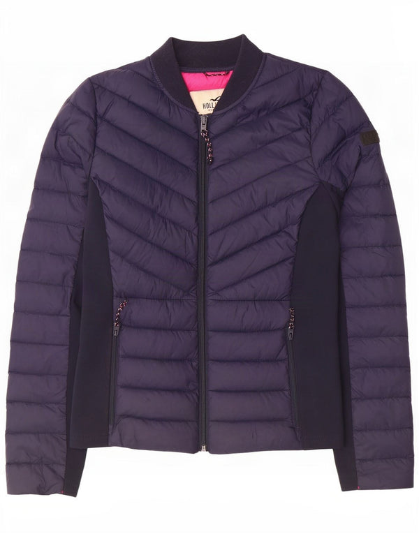 Hollister Veste matelassée pour femme UK 6 XS Bleu marine Nylon