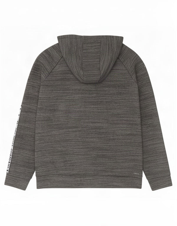 Adidas Pull à capuche zippé pour femme UK 20/22 XL Coton moucheté gris