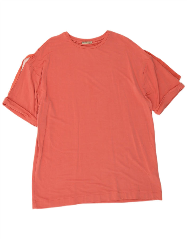 Zara Femme Tunique Top UK 10 Petit Rose Polyester