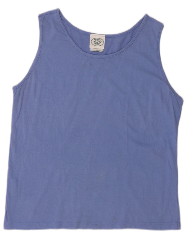 Laura Ashley Débardeur court pour femme UK 14 Grand coton bleu