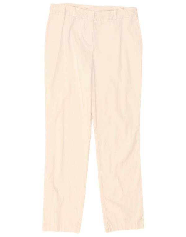 Marks & Spencer Pantalon décontracté taille haute pour femme UK 12 Medium W32 L30 Blanc