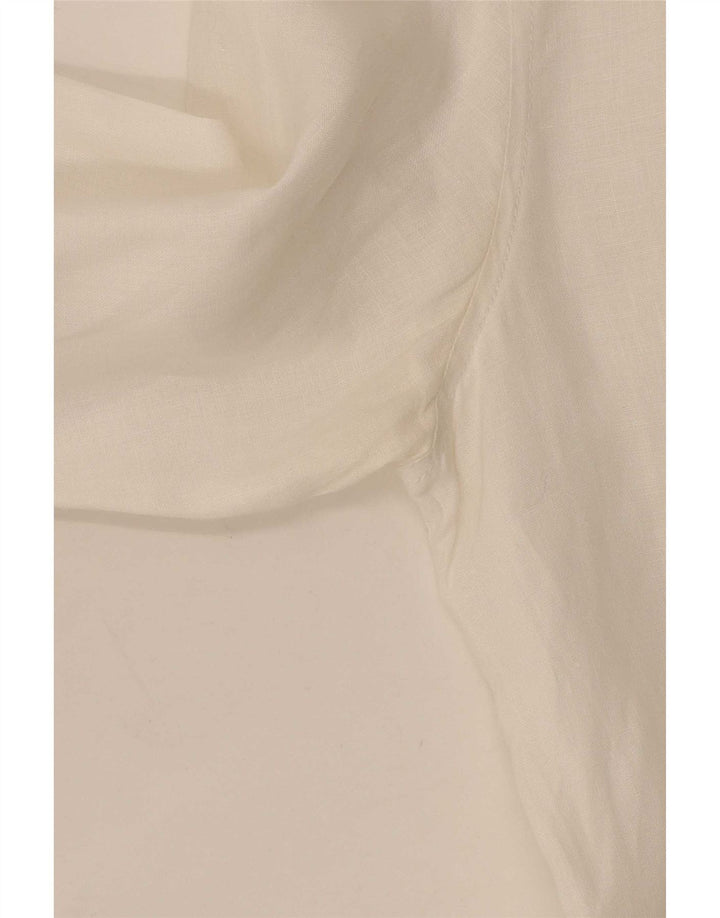 Calvin Klein Jeans Chemise Homme Lin Blanc Moyen