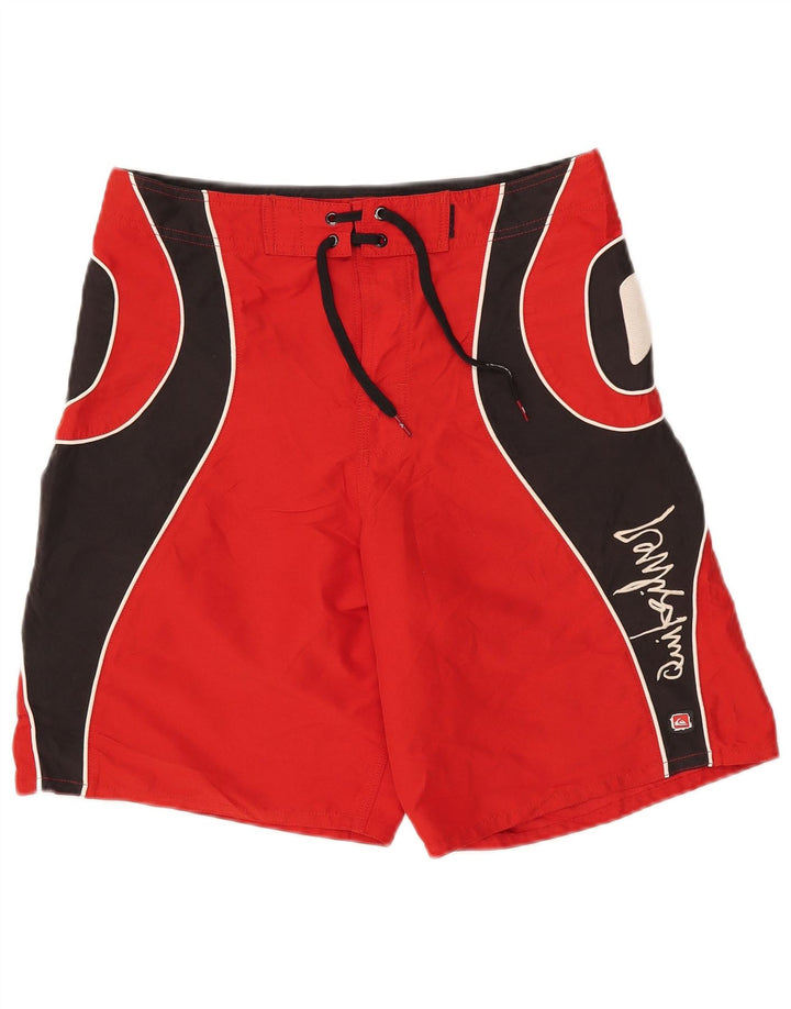 Quiksilver Short de Bain Graphique Homme Rouge Moyen Polyester Colorblock