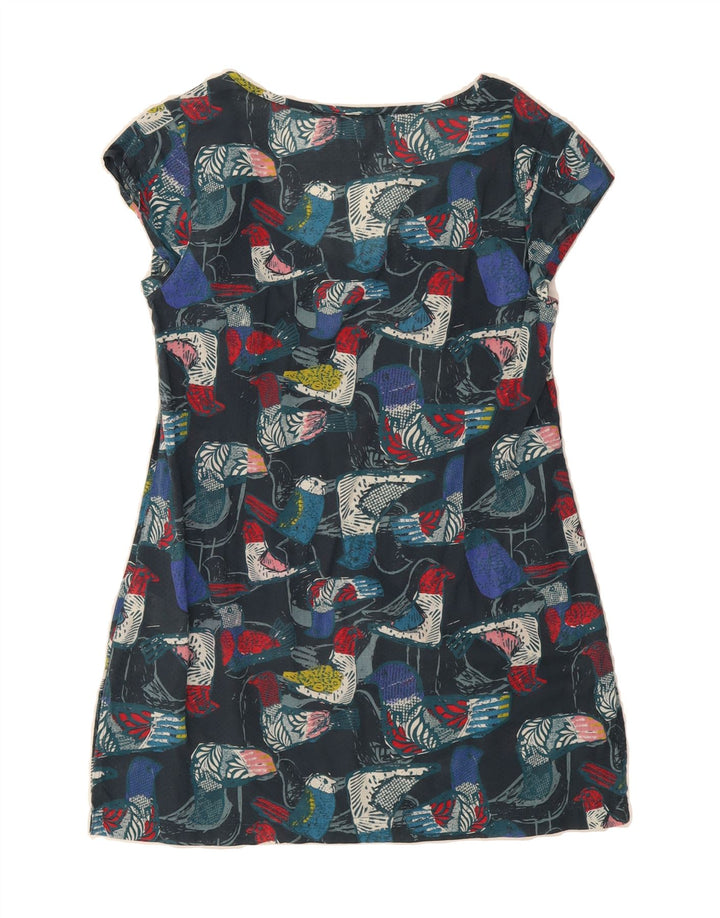 WHITE STUFF Womens Sheath Dress UK 12 Medium  Navy Blue Patchwork Cotton Vintage White Stuff and Second-Hand White Stuff from Messina Hembry 
