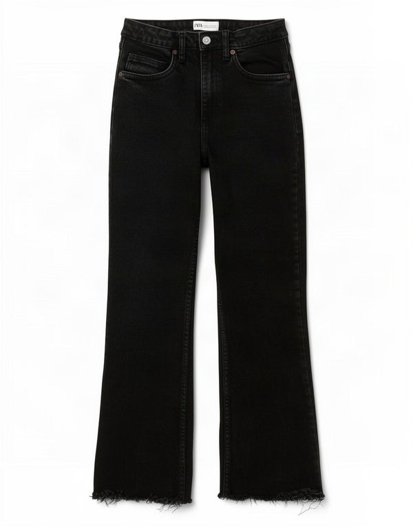 Zara Jean Bootcut Femme EU 36 XS W26 L24 Noir
