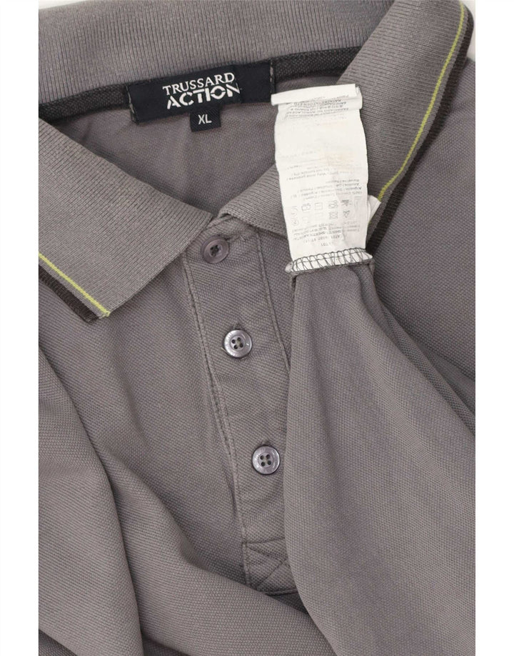 Polo Homme Trussardi XL Gris Rayé Coton