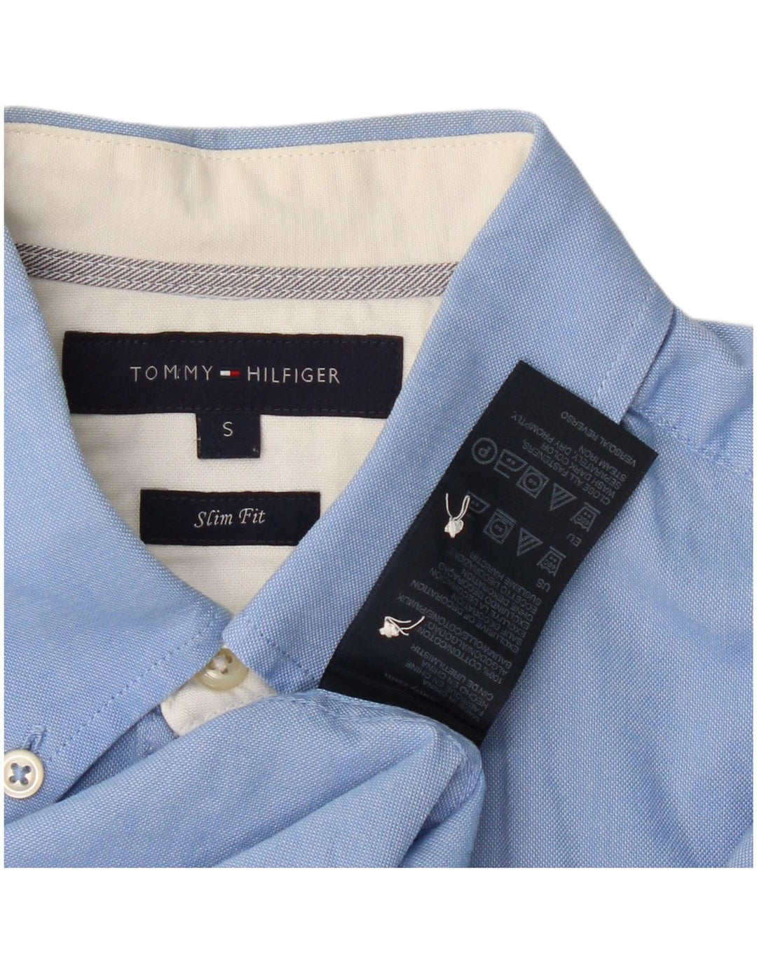 Tommy Hilfiger Chemise Slim Fit Homme Bleu Coton