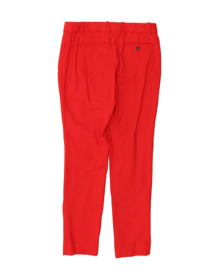 J. CREW Womens Slim Chino Trousers US 4 Small W30 L29 Red Wool Vintage J. Crew and Second-Hand J. Crew from Messina Hembry 