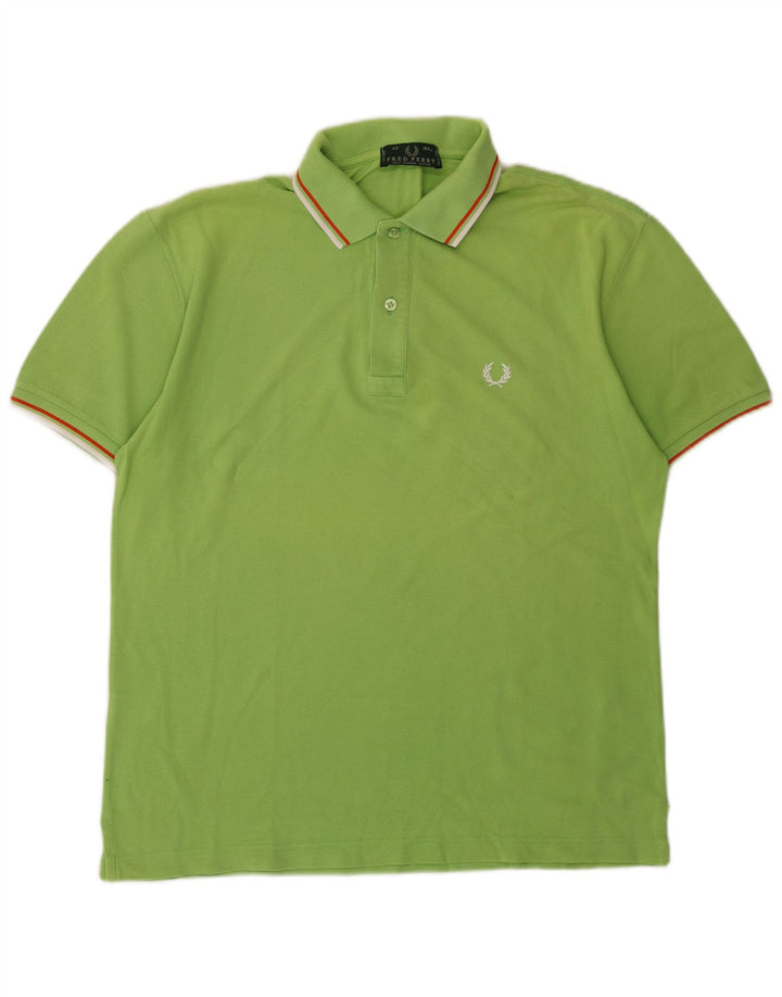 Fred Perry Polo Homme Vert Moyen Coton