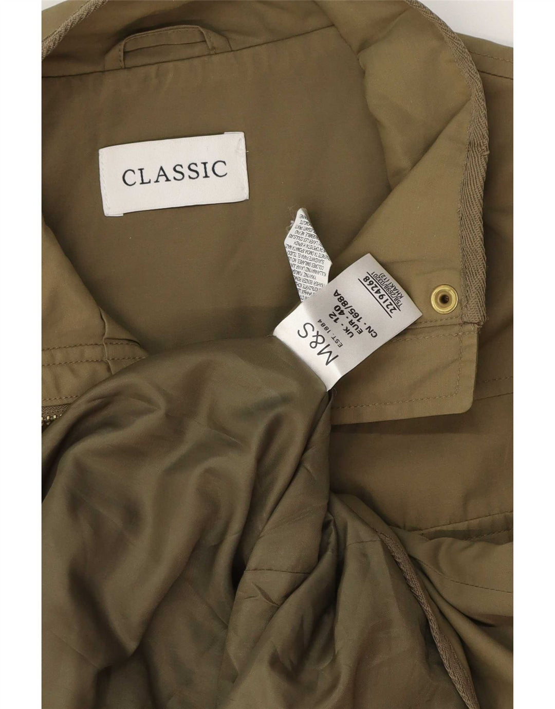 Marks & Spencer Veste utilitaire pour femme UK 12 Medium Kaki Polyamide