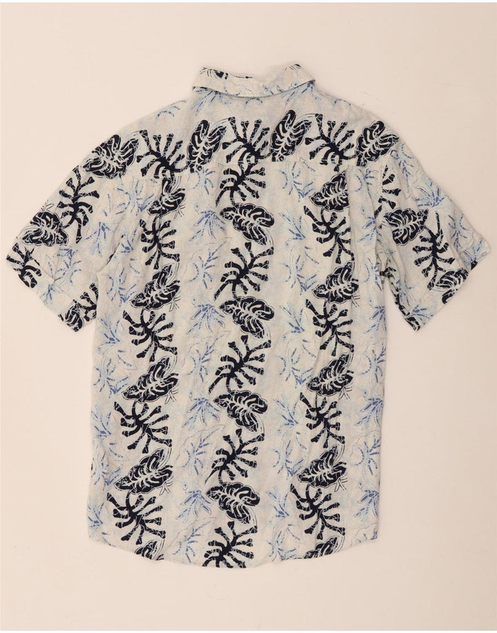 Harrison & Son Chemise à Manches Courtes Homme Bleu Moyen Floral Viscose