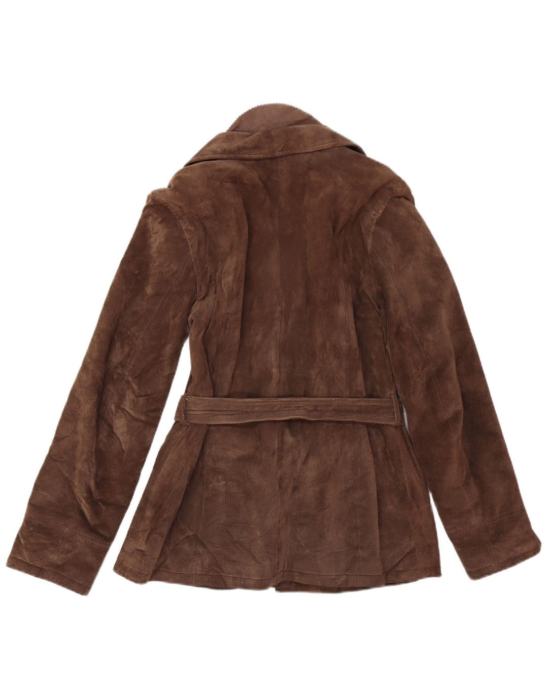 VINTAGE Veste en daim femme EU 42 Grand cuir marron