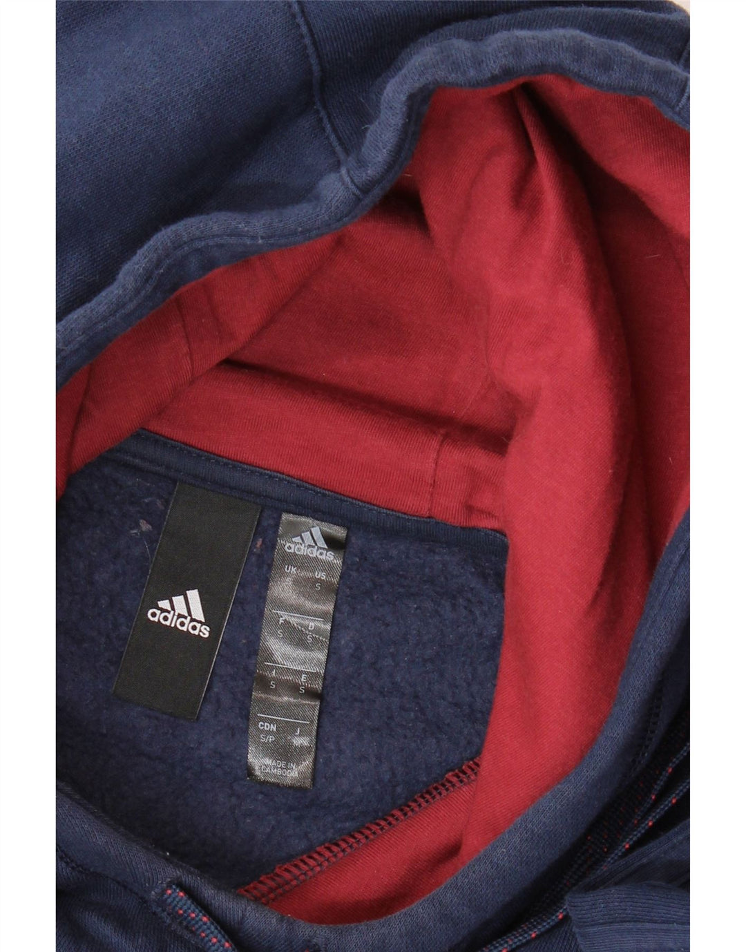ADIDAS Pull à capuche graphique pour hommes, petit, bleu marine, colour block