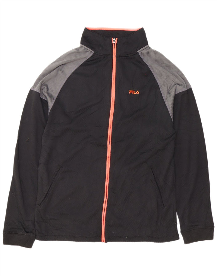 FILA Veste de survêtement pour homme Large Noir Colorblock Polyester