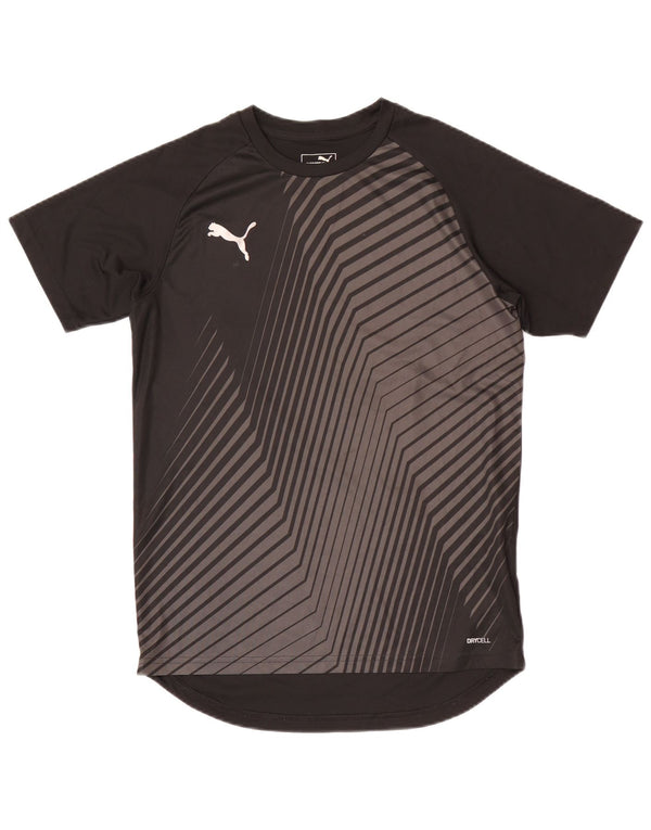 Puma T-Shirt Graphique Garçon 13-14 ans Noir Géométrique Polyester Sports