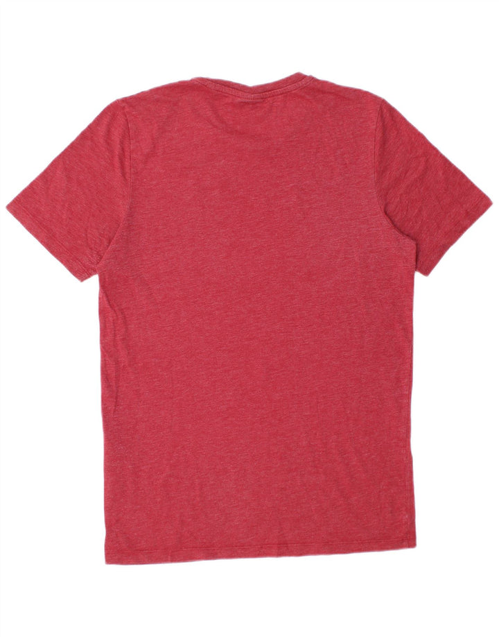 Jack & Jones T-Shirt Graphique Homme Rouge Moyen Moucheté Coton
