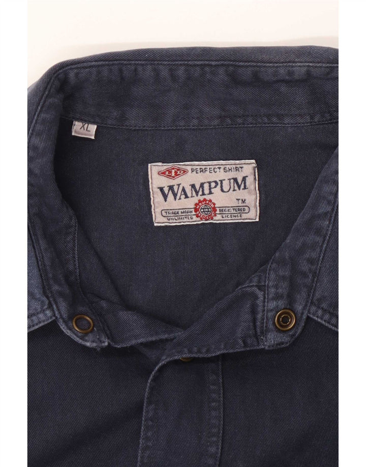 Wampum Chemise en Jean XL Bleu Marine Homme