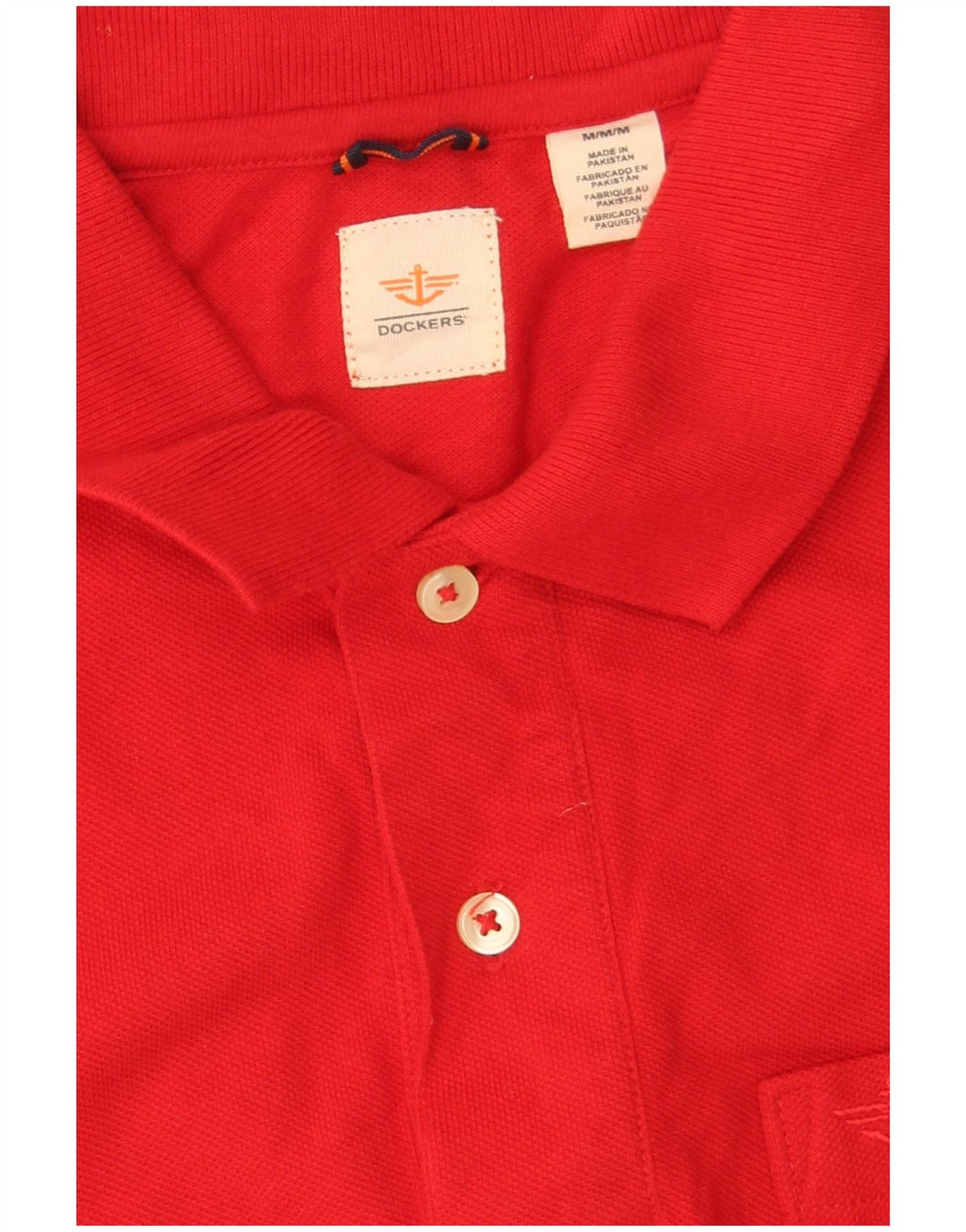 Dockers Polo Homme Rouge Moyen Coton