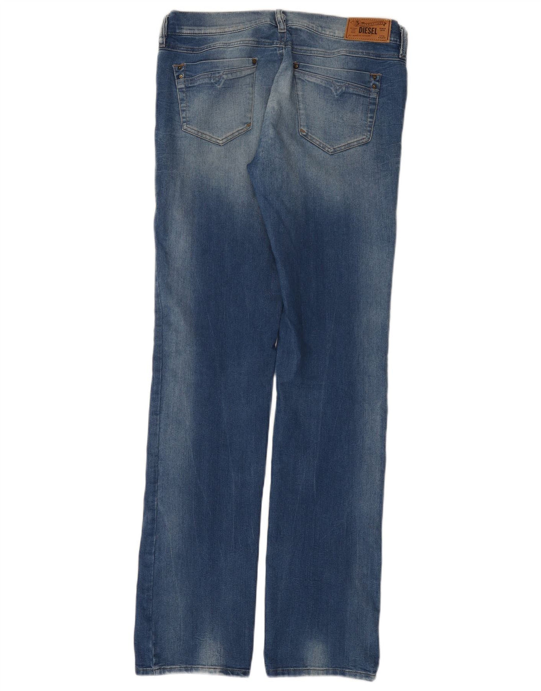 Jeans Diesel pour femmes Ronhoir coupe droite Bootcut W32 L34 Bleu Coton