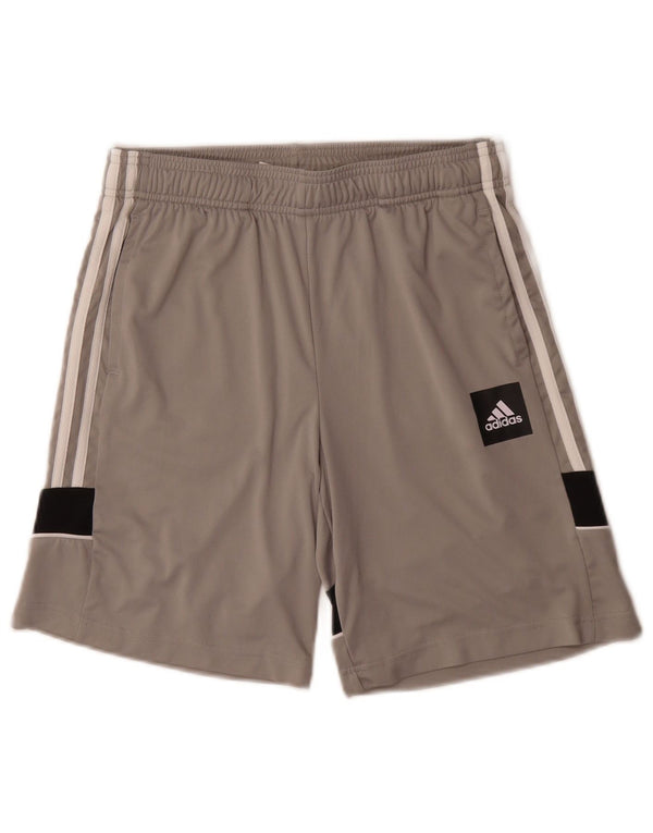Adidas Short de Sport Aeroready Garçon 13-14 Ans Gris Colorblock Polyester