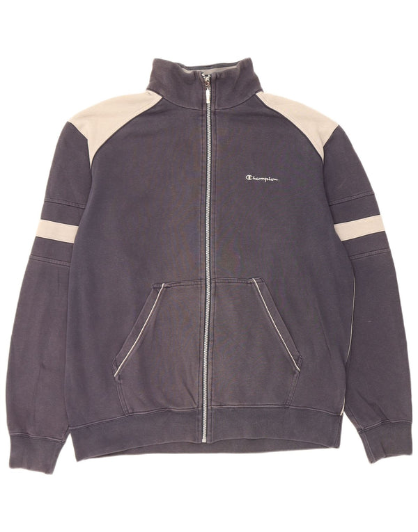 Champion Veste de survêtement pour homme XL en coton color block bleu marine