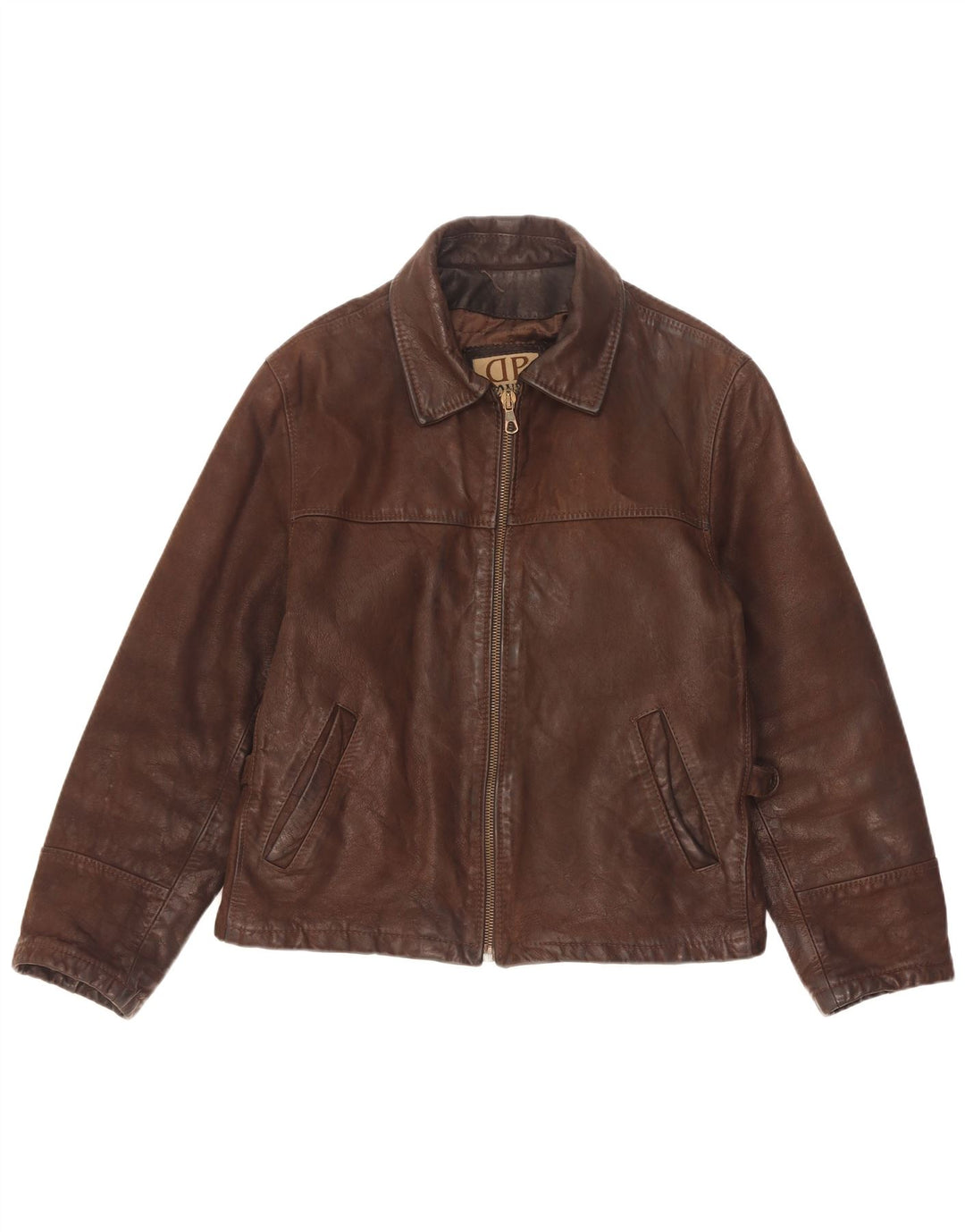 Donna Pelle Veste en cuir coupe ample pour homme IT 46 Petit cuir marron