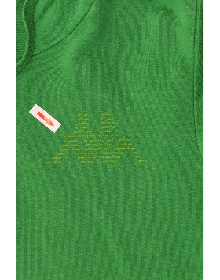 Kappa Pull à Capuche Graphique Homme Vert Moyen Coton
