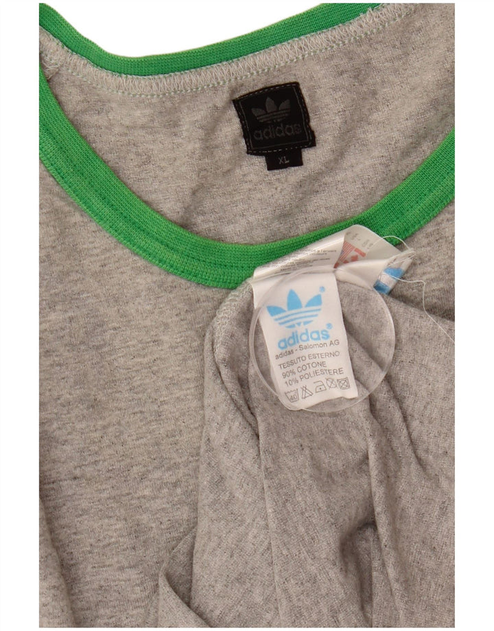 Adidas T-Shirt Homme Top XL Gris Coton