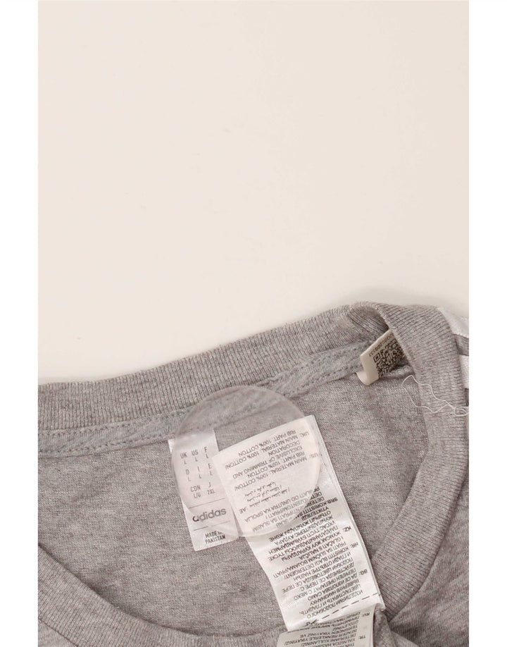 Adidas T-Shirt Homme Haut Large Gris Moucheté Coton