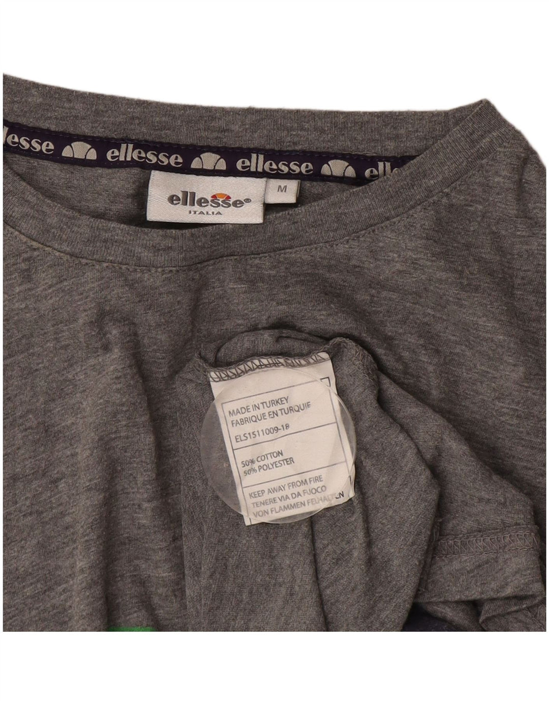Ellesse T-Shirt Homme Gris Moyen Colourblock Cotton