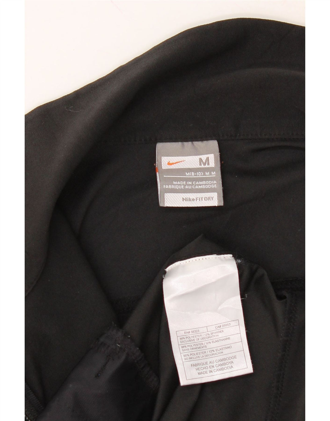 NIKE Womens Fit Dry Tracksuit Top Jacket US 8/10  Medium Black Polyester Vintage Nike and Second-Hand Nike from Messina Hembry 