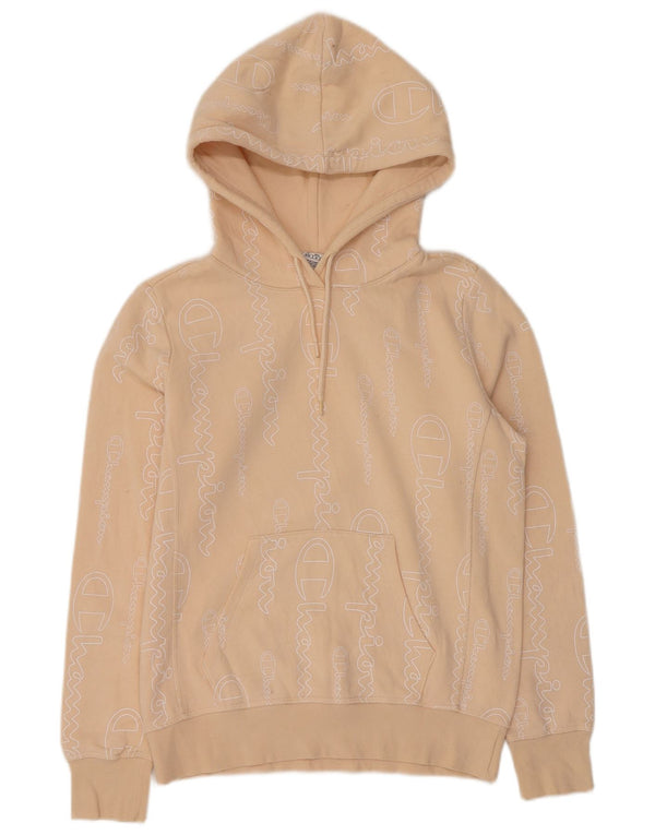 Champion Pull à capuche graphique pour femme UK 12 Beige moyen