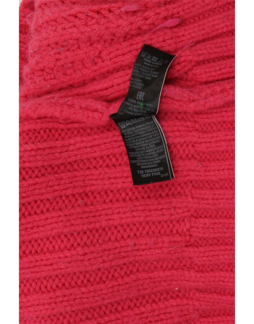 Marks & Spencer Pull col roulé pour femme Rose moyen UK 12