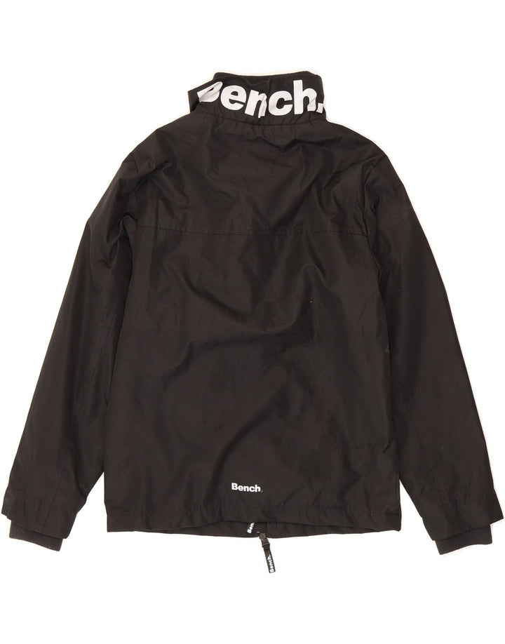 BENCH Boys Graphic Bomber Jacket 11-12 Years Black Polyester Vintage Bench and Second-Hand Bench from Messina Hembry 