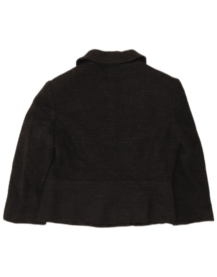 Marks & Spencer Veste blazer à manches 3/4 pour femme 3 boutons Gris moyen UK 12
