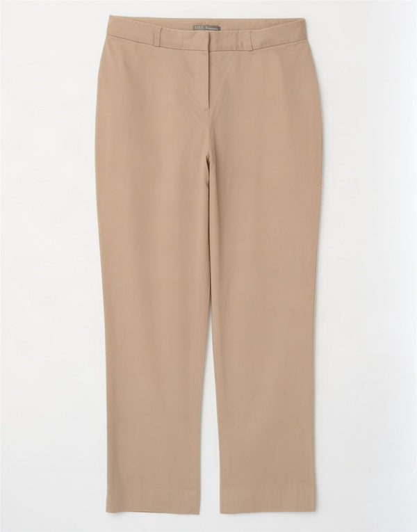 Marks & Spencer Pantalon décontracté slim pour femme UK 14 Medium W32 L27 Beige