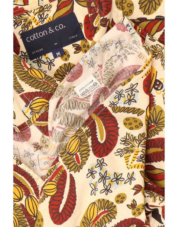 Chemise à manches courtes vintage pour homme en coton Paisley multicolore moyen