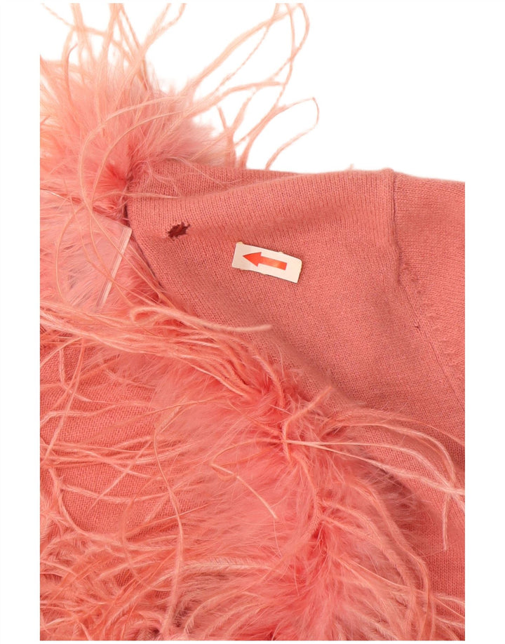 Monsoon Cardigan à manches 3/4 pour femme UK 18 XL en laine rose