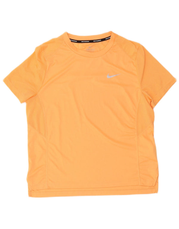 Nike Hommes Dri Fit T-Shirt Haut Large Orange Polyester